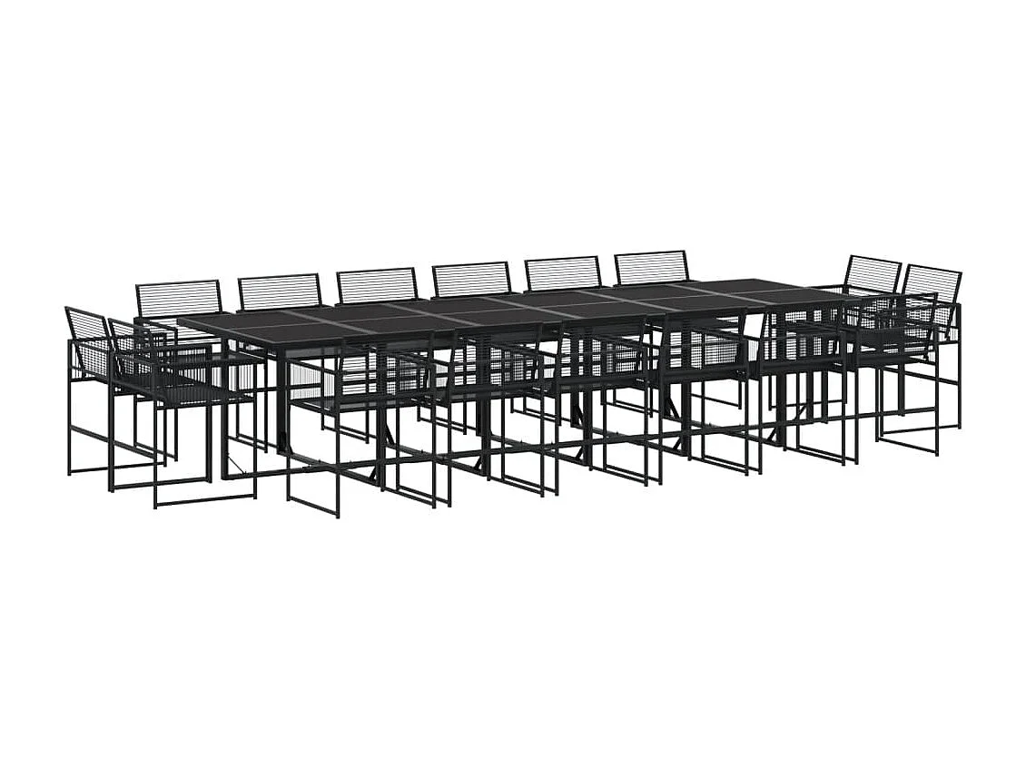 Bucksport 17-delige Tuinset poly rattan zwart