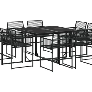Bucksport 9-delige Tuinset poly rattan zwart Bucksport 9-delige Tuinset poly rattan zwart