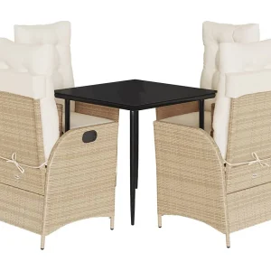 Cascade 5-delige Tuinset met kussens poly rattan beige Cascade 5-delige Tuinset met kussens poly rattan beige