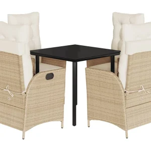 Cascade 5-delige Tuinset met kussens poly rattan beige Cascade 5-delige Tuinset met kussens poly rattan beige