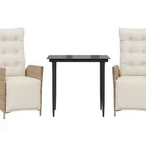 Cascade 3-delige Tuinset met kussens poly rattan beige Cascade 3-delige Tuinset met kussens poly rattan beige