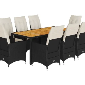 Carlisle 9-delige Tuinset poly rattan zwart Carlisle 9-delige Tuinset poly rattan zwart