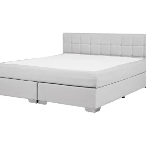 Boxspring stof lichtgrijs 180 x 200 cm ADMIRAL