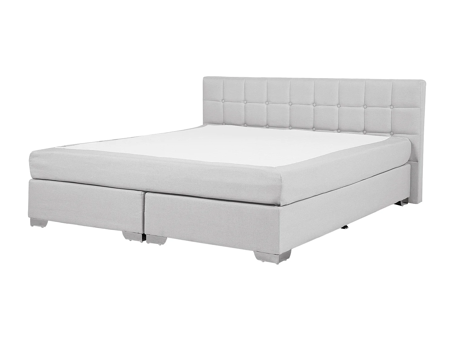 Boxspring stof lichtgrijs 180 x 200 cm ADMIRAL