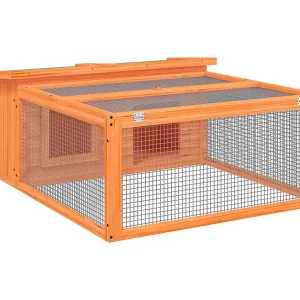 Cerys  Konijnenhok 117,5x97x47,5 cm massief grenenhout bruin