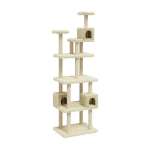 Cerindra  Kattenmeubel met sisal krabpalen 188 cm crèmekleurig