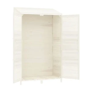 Bristol Tuinschuur 102x52x174,5 cm massief vurenhout wit Bristol Tuinschuur 102x52x174,5 cm massief vurenhout wit
