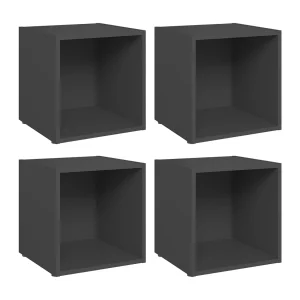 Cape Canaveral Tv-meubelen 4 st 37x35x37 cm bewerkt hout grijs Cape Canaveral Tv-meubelen 4 st 37x35x37 cm bewerkt hout grijs