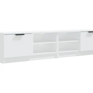 Bryvra  Tv-meubels 2 st 80x35x36,5 cm bewerkt hout wit