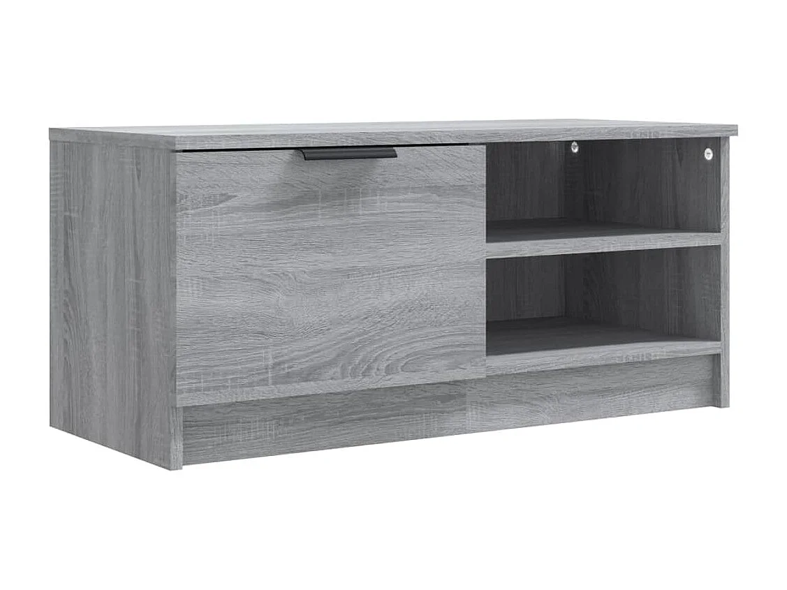 Bryvra Tv-meubel 80x35x36,5 cm bewerkt hout grijs sonoma eikenkleurig