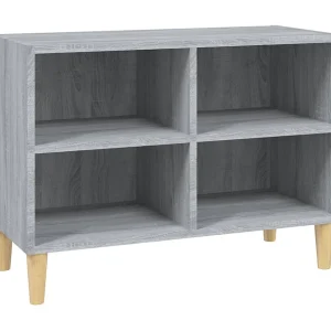 Bridgeville Tv-meubel met houten poten 69,5x30x50 cm grijs sonoma eiken Bridgeville Tv-meubel met houten poten 69,5x30x50 cm grijs sonoma eiken