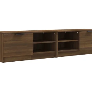 Bryvra Tv-meubelen 2 st 80x35x36,5 cm bewerkt hout bruin eikenkleur Bryvra Tv-meubelen 2 st 80x35x36,5 cm bewerkt hout bruin eikenkleur