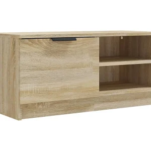 Bryvra Tv-meubel 80x35x36,5 cm bewerkt hout sonoma eikenkleurig Bryvra Tv-meubel 80x35x36,5 cm bewerkt hout sonoma eikenkleurig