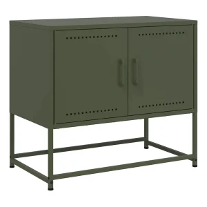 Cerlan Tv-meubel 68,5x39x60,5 cm staal olijfgroen Cerlan Tv-meubel 68,5x39x60,5 cm staal olijfgroen