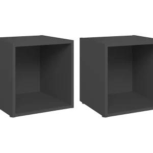 Cape Canaveral Tv-meubelen 2 st 37x35x37 cm bewerkt hout grijs Cape Canaveral Tv-meubelen 2 st 37x35x37 cm bewerkt hout grijs
