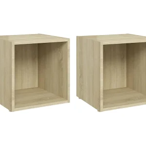 Cape Canaveral Tv-meubelen 2 st 37x35x37 cm bewerkt hout sonoma eikenkleurig Cape Canaveral Tv-meubelen 2 st 37x35x37 cm bewerkt hout sonoma eikenkleurig