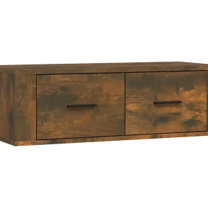Castlewarden  Tv-hangmeubel 80x36x25 cm bewerkt hout gerookt eikenkleurig