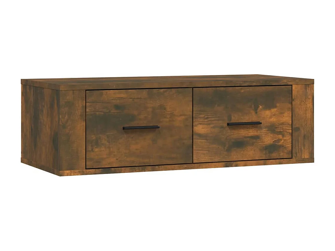 Castlewarden Tv-hangmeubel 80x36x25 cm bewerkt hout gerookt eikenkleurig