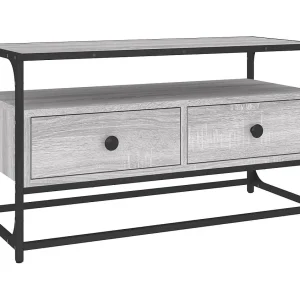 Bralir  Tv-meubel 80x35x45 cm bewerkt hout grijs sonoma eikenkleurig