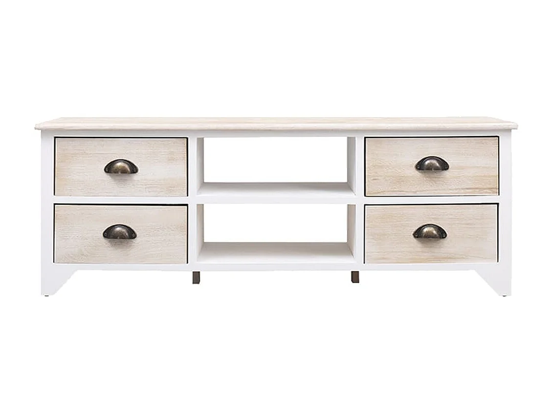 Brookeville Tv-meubel 108x30x40 cm massief paulowniahout