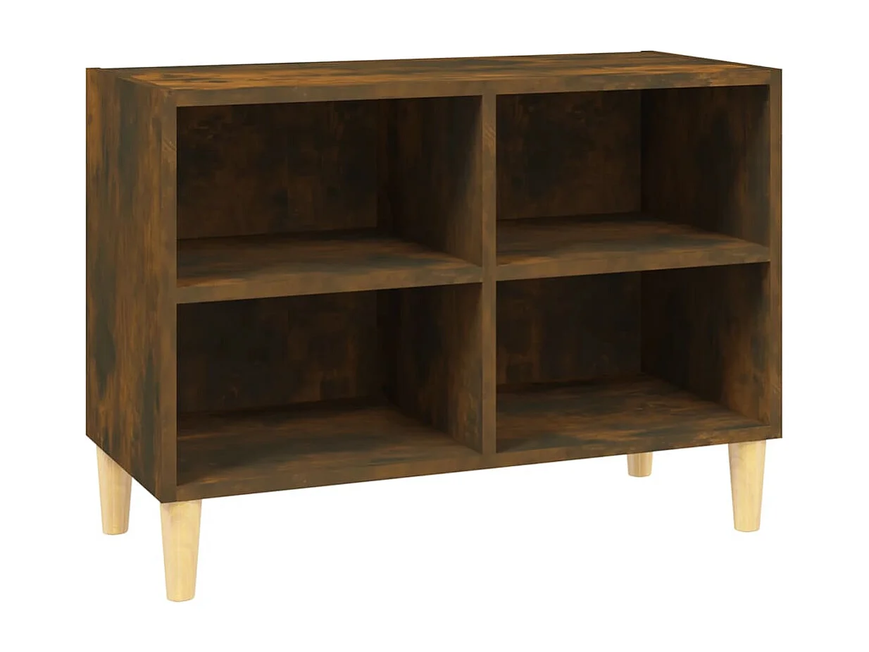 Bridgeville Tv-meubel met houten poten 69,5x30x50 cm gerookt eikenkleurig