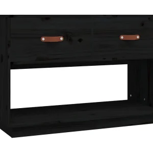 Carly Grace Tv-meubel 90x40x60 cm massief grenenhout zwart Carly Grace Tv-meubel 90x40x60 cm massief grenenhout zwart