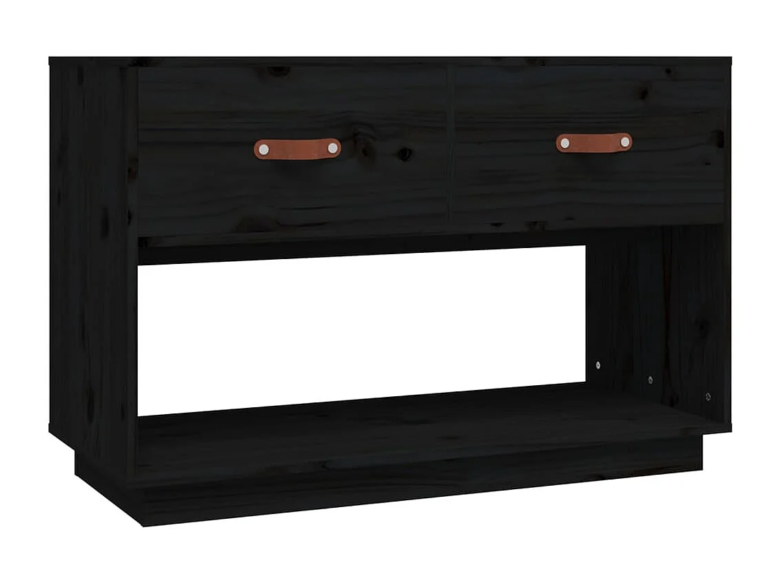 Carly Grace Tv-meubel 90x40x60 cm massief grenenhout zwart