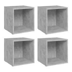 Cape Canaveral Tv-meubelen 4 st 37x35x37 cm bewerkt hout betongrijs Cape Canaveral Tv-meubelen 4 st 37x35x37 cm bewerkt hout betongrijs