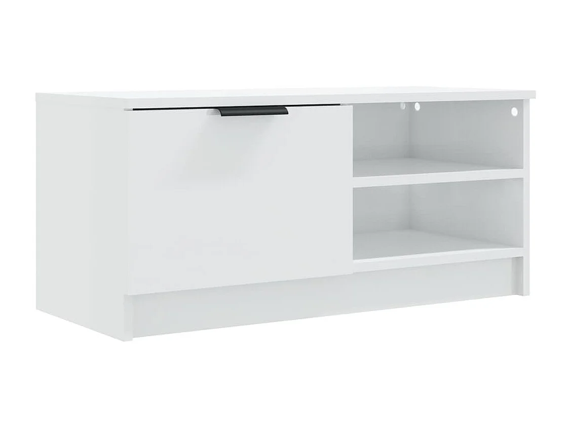 Bryvra Tv-meubel 80x35x36,5 cm bewerkt hout hoogglans wit