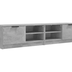 Bryvra  Tv-meubels 2 st 80x35x36,5 cm bewerkt hout betongrijs