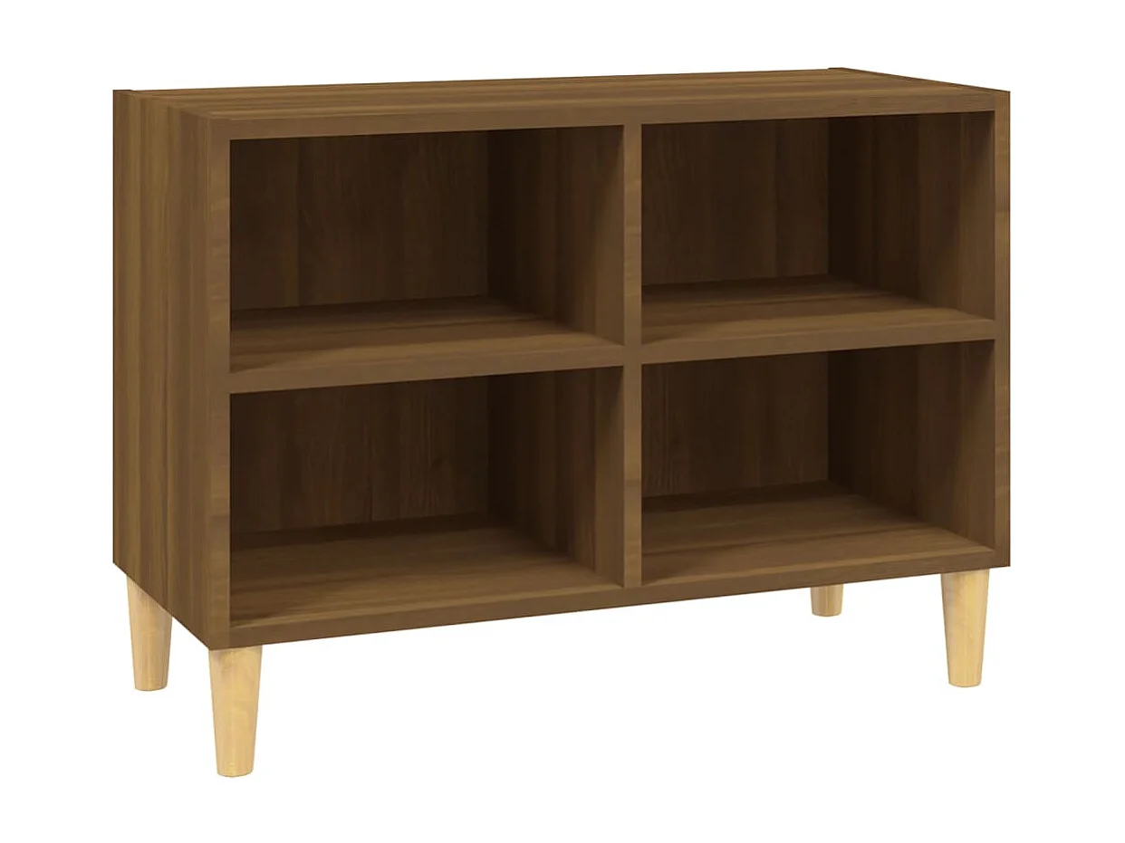Bridgeville Tv-meubel met houten poten 69,5x30x50 cm bruin eikenkleur