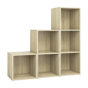 Cape Coral 3-delige Tv-meubelset bewerkt hout sonoma eikenkleurig Cape Coral 3-delige Tv-meubelset bewerkt hout sonoma eikenkleurig