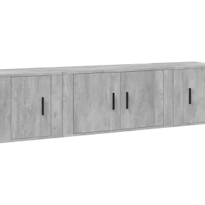 Cevriye 3-delige Tv-meubelset bewerkt hout betongrijs Cevriye 3-delige Tv-meubelset bewerkt hout betongrijs