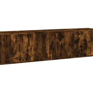 Cevriye 3-delige Tv-meubelset bewerkt hout gerookt eikenkleurig Cevriye 3-delige Tv-meubelset bewerkt hout gerookt eikenkleurig