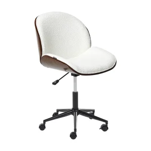 Bureaustoel donkerhout/wit MENESHA Bureaustoel donkerhout/wit MENESHA