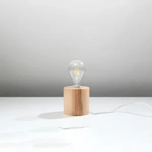 Bureaulampen Nalvado Scandinavisch van  – 1 lichtbronnen 4000K – L.10 x H.10 cm – natuurlijk hout