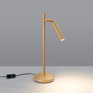 Bureaulamp Brill modern van – 1 lichtbronnen 3000K – L.14 x H.43 cm – gouden Bureaulamp Brill modern van – 1 lichtbronnen 3000K – L.14 x H.43 cm – gouden