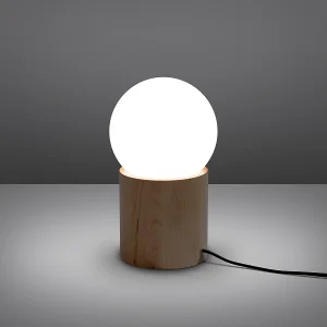 Bureaulampen Lust modern van  – 1 lichtbronnen 3000K – L.12 x H.21 cm – natuurlijk hout