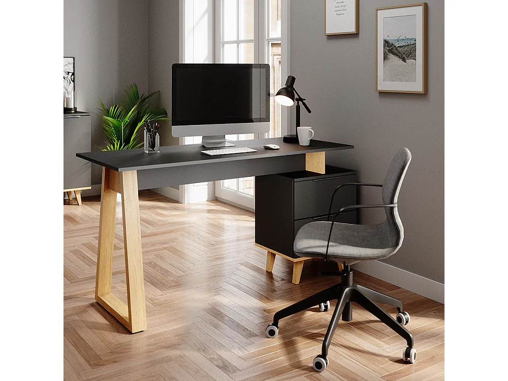 Bureau antraciet 138x60x77 nautica