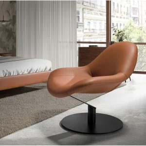 Bruine kunstleren draaifauteuil 5116 ANGEL CERDA
