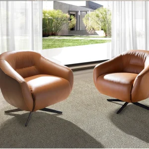 Bruine leren draaifauteuil 5183 ANGEL CERDA