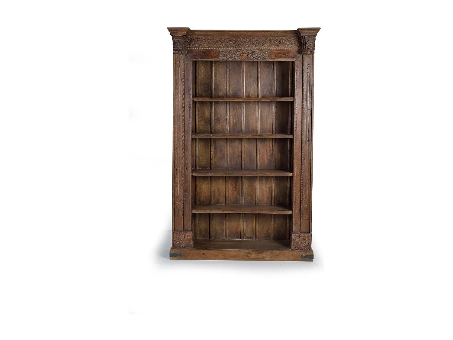 Bibliothèque en bois manguier et en bois recupéré