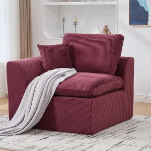 Câlin – Modulaire 1-zits Bank – Verstelbare Zits in Corduroy Velours – 2 Ergonomische Kussens Inclusief – Modulaire Zits voor de Woonkamer Câlin – Modulaire 1-zits Bank – Verstelbare Zits in Corduroy Velours – 2 Ergonomische Kussens Inclusief – Modulaire Zits voor de Woonkamer