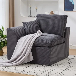 Câlin – Modulaire 1-zits Bank – Verstelbare Zits in Corduroy Velours – 2 Ergonomische Kussens Inclusief – Modulaire Zits voor de Woonkamer Câlin – Modulaire 1-zits Bank – Verstelbare Zits in Corduroy Velours – 2 Ergonomische Kussens Inclusief – Modulaire Zits voor de Woonkamer