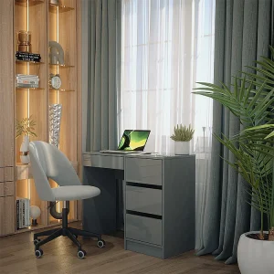 Bureau hoogglans grijs 90x40x75 sherry Bureau hoogglans grijs 90x40x75 sherry