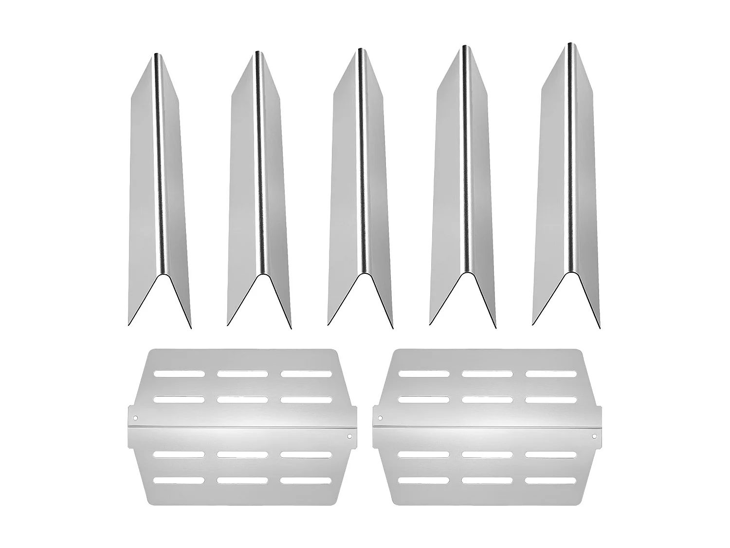 Branderafdekkingen en Warmtediffusor SucceBuy voor Barbecue 7PCs, Vetafscheider voor Brander 44,6 cm, voor Weber Genesis Serie 300 Barbecues