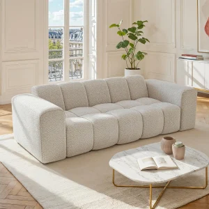 3-zitsbank in beige chenille stof CALESO van Maison Céphy