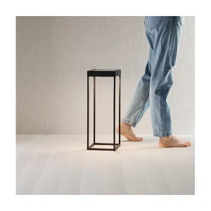 Lampe de table solaire et rechargeable CAGE de Perenz Gris Foncé H50cm