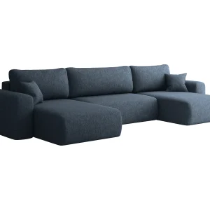 CAPRI U hoekbank, met slaapfunctie, voor de woonkamer, donkerblauw CAPRI U hoekbank, met slaapfunctie, voor de woonkamer, donkerblauw