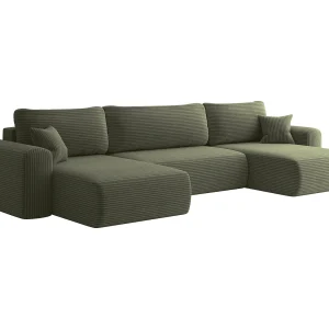 CAPRI U hoekbank met slaapfunctie, voor de woonkamer, lichtgroen CAPRI U hoekbank met slaapfunctie, voor de woonkamer, lichtgroen